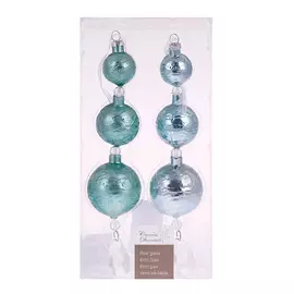 Набор игрушек елочных Kaemingk 5х18 см 2 шт мятные