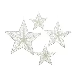 Набор игрушек на елку Kaemingk звезды 4 шт