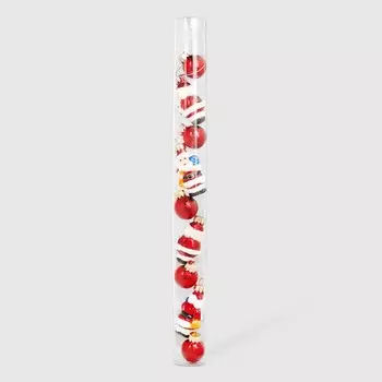 Набор игрушек новогодних Krebs int в тубе 9 шт 2,5 см