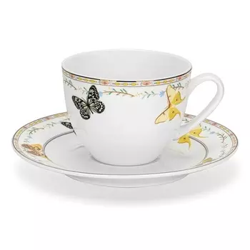Набор из 2-х чашек с блюдцем Fissman Vanessa 250 мл 15,8 см