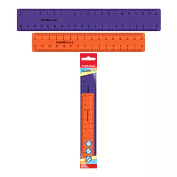 Набор из 2 пластиковых линеек Erich Krause Caribbean Sunset 15 и 20 см