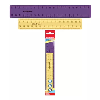 Набор из 2 пластиковых линеек Erich Krause Iris 15 и 20 см
