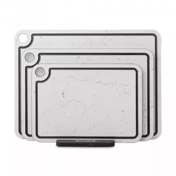 Набор из 3-х разделочных досок ComposeEat на подставке Мрамор бьянко