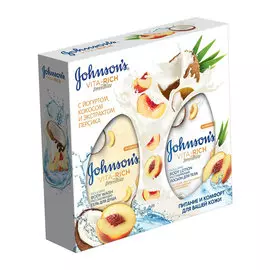 Набор Johnson's Body Care Vita-Rich с йогуртом, кокосом и экстрактом персика 2 предмета