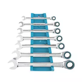 Набор ключей Gross комбинированных с трещоткой 8-19мм 7шт CrV