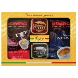 Набор кофе Kimbo 2x250г + чай Estate 2x45г