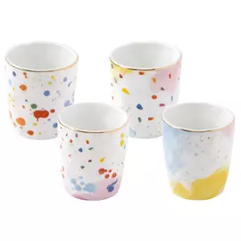 Набор кофейных чашек Easy Life Брызги красок 120 мл 4 шт