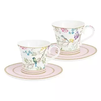 Набор кофейных пар Easy life Пение птиц 80 мл 2 шт