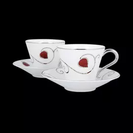 Набор кофейный Hankook/Prouna Руби платина на 2 персоны