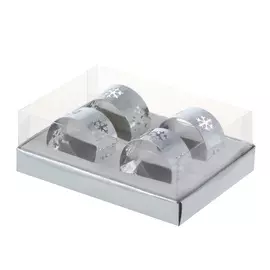 Набор колец для салфеток Kaemingk серебро 4шт