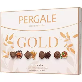 Набор конфет Pergale Gold из молочного шоколада, 348 г