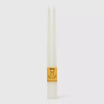 Набор конических свечей White Rabbit белые 30 см 2 шт