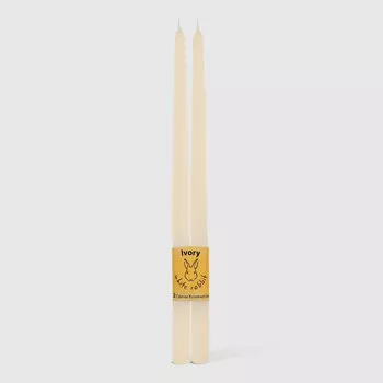 Набор конических свечей White Rabbit бежевые 30 см 2 шт