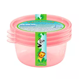 Набор контейнеров Пластишка 3 штуки по 0.25л (4313717)