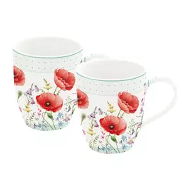 Набор кружек Easy Life Красные Маки 350 мл 2 шт