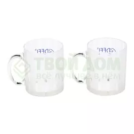 Набор кружек Gipfel 2шт transparent 350мл матст