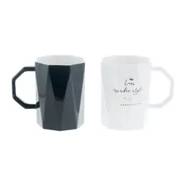 Набор кружек Jinjiada vogue 2х350мл черная и белая