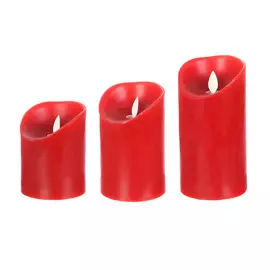 Набор LED свечей Best Technology, красные, 3 шт