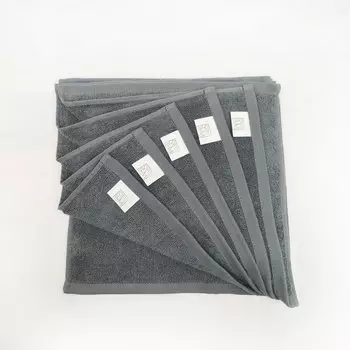 Набор махровых салфеток Sofi De Marko Бруна темно-серый 30х30 см 6 шт