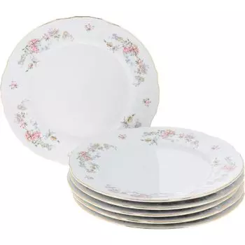 Набор мелких тарелок Bernadotte Дикая роза 25 см 6 шт