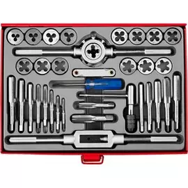 Набор метчиков и плашек ЗУБР МАСТЕР 9хс 35 предметов