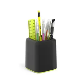 Набор настольный пластиковый Erich Krause Forte Accent черный с желтой вставкой 9 предметов