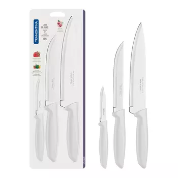 Набор ножей Tramontina Plenus белый 3 предмета
