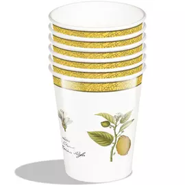 Набор одноразовых стаканов PrioritY Лимон 250 мл 6 шт