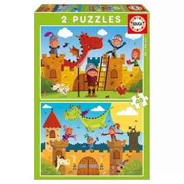 Набор пазлов Educa Драконы и рыцари