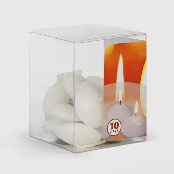 Набор плавающих свечей Home Interiors блистер белый 10 шт