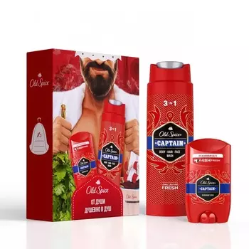 Набор подарочный Old Spice Captain мужской гель, дезодорант-стик