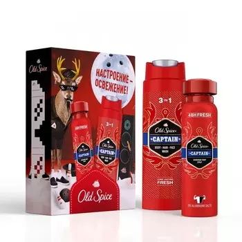 Набор подарочный Old Spice Captain мужской гель для душа и дезодорант
