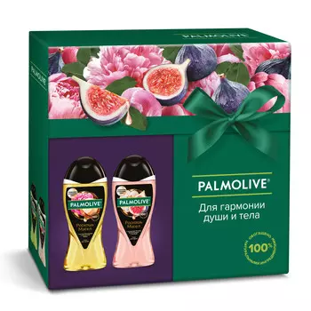 Набор подарочный Palmolive Гель для душа с маслом макадамии и экстрактом пиона 250 мл и гель для душа инжир 250 мл