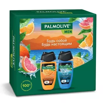 Набор подарочный Palmolive Men Гели для мужчин Спорт 250 мл и Цитрусовый заряд 250 мл