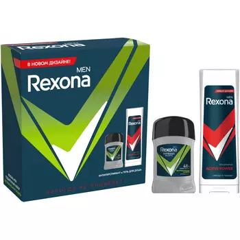 Набор подарочный Rexona Men Purpose антиперсперант 50 мл + гель для душа 180 мл