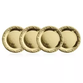 Набор подставок под стаканы Queen Anne позолота 14 см 4 шт