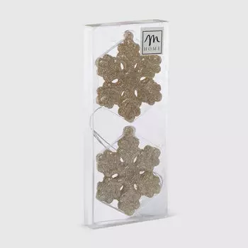 Набор подвесок Mercury NY снежинки 8 см 4 шт в ассортименте