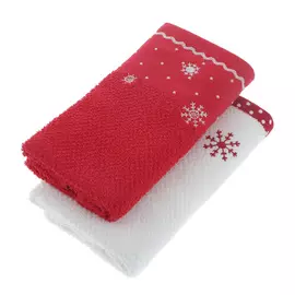 Набор полотенец 45х70 Asil white/red 2 шт