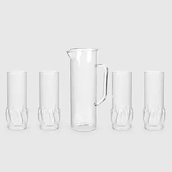 Набор посуды Efe Glass кувшин 1, 5 л, 4 стакана 420 мл