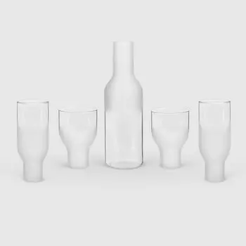 Набор посуды Ownland кувшин 1 л, 4 стакана 320/340 мл