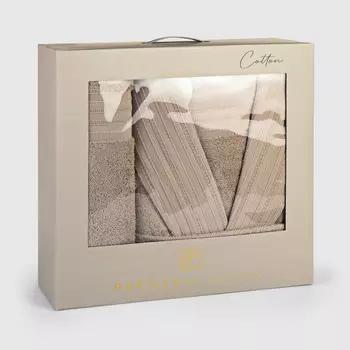 Набор Pupilla Diaro коричневый халат женский, полотенца 2 шт