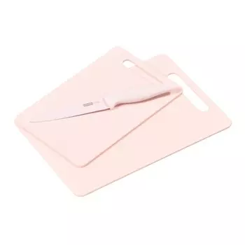 Набор разделочные доски и нож Kesper розового цвета 3049-2 24х15х0,5/29х19,5х0,5 /12,5 см