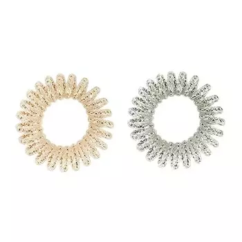 Набор резинок-пружинок Lady Pink Slinky белая и бежевая 2 шт