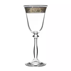 Набор рюмок для вина Crystal Bohemia ANGELA, декор Диарит, декорирование золотом, 185 мл (набор 6 шт)