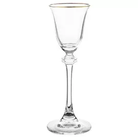 Набор рюмок для водки Crystalite Bohemia Asio отводка золото 60 мл 6 шт