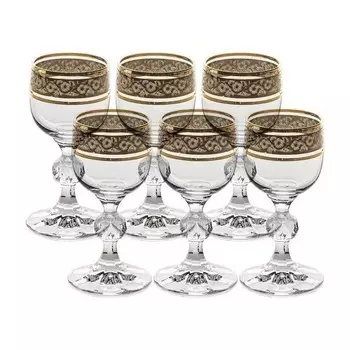 Набор рюмок для водки Crystalite Bohemia Sterna панто платина отводка золото 50 мл 6 шт