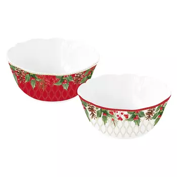 Набор салатников Easy life Рождественские ягоды 14 см 2 шт