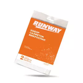Набор салфеток Микроспан 2шт./34Х40см/ Runway RW660