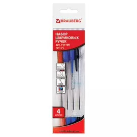 Набор шариковых ручек Brauberg "Line" 4 шт
