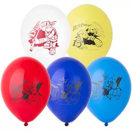 Набор шаров Веселая затея рис черепашкининдзя 30см5шт.